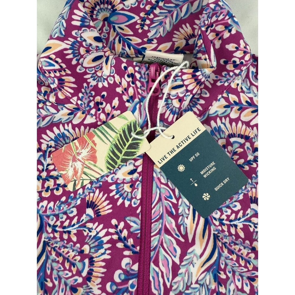 NWT Tommy Bahama Golf Tennis Jacket Womens XS Pickleball Full Zip Tropical Stret - Picture 3 of 7
